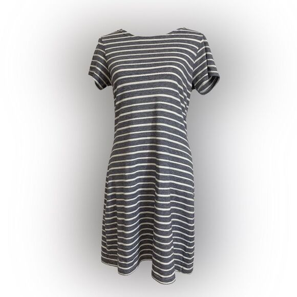 Sail To Sable Dress Women’s M Blue White Stripe Nautical Resort Preppy Tuckernuc - Picture 1 of 10
